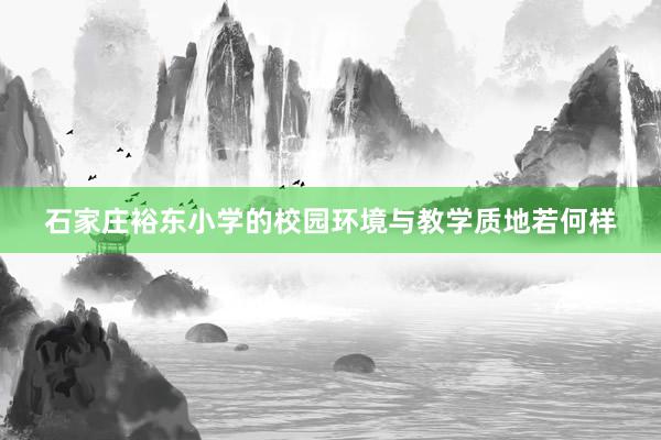 石家庄裕东小学的校园环境与教学质地若何样
